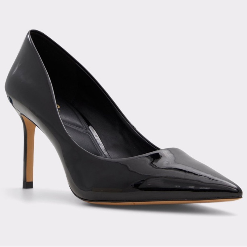 Aldo black stessymid stiletto heel US8